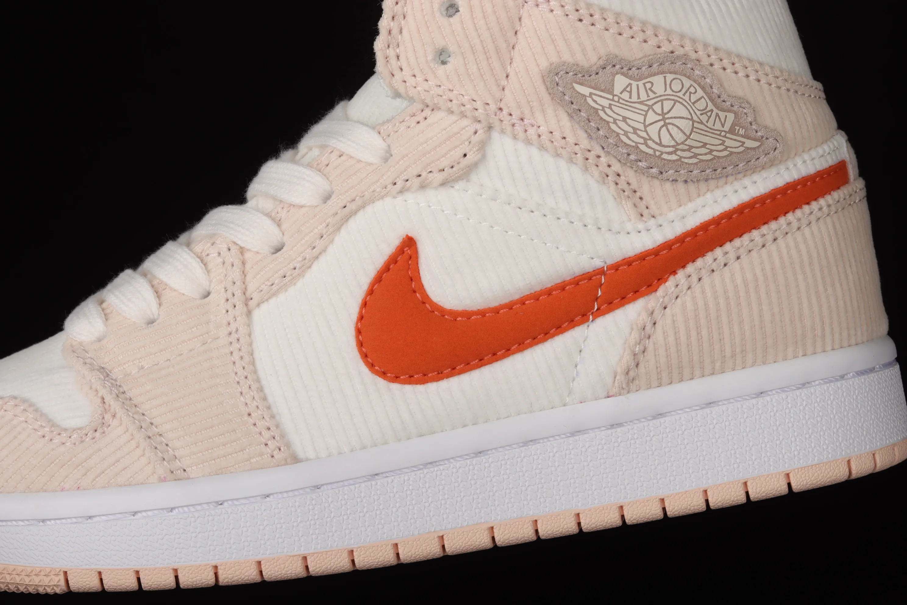 All categories Air Jordan Jordan series basketball shoes Air Jordan 1 Mid G version pure original Air Jordan 1 Mid AJ1 Joe 1 corduroy orange Chinese basketball shoes DA8009-108